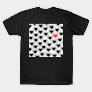 Dark souls have red heart pattern T-Shirt